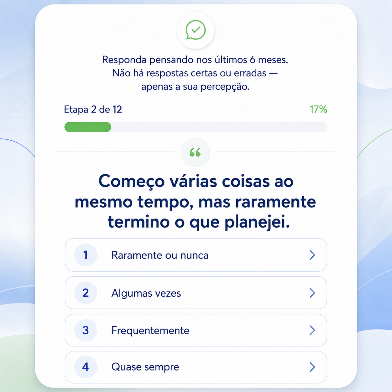 Autoavaliação gratuita